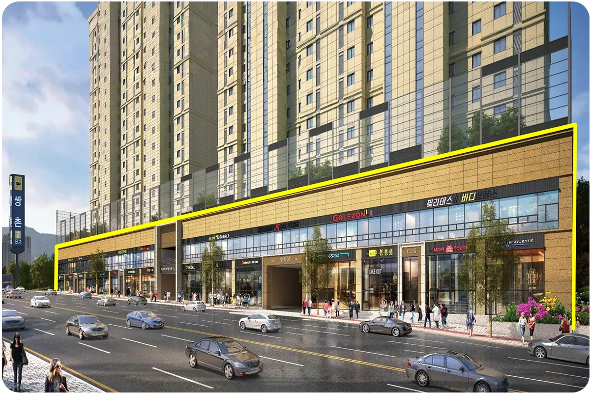 더로제 아파트 주출입구 문주디자인
