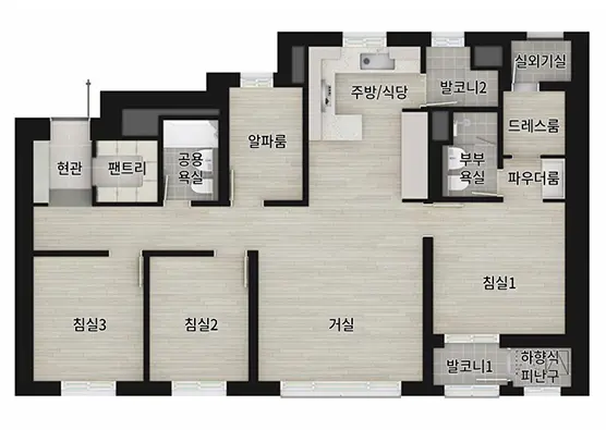 전용면적 84a타입 설계도면